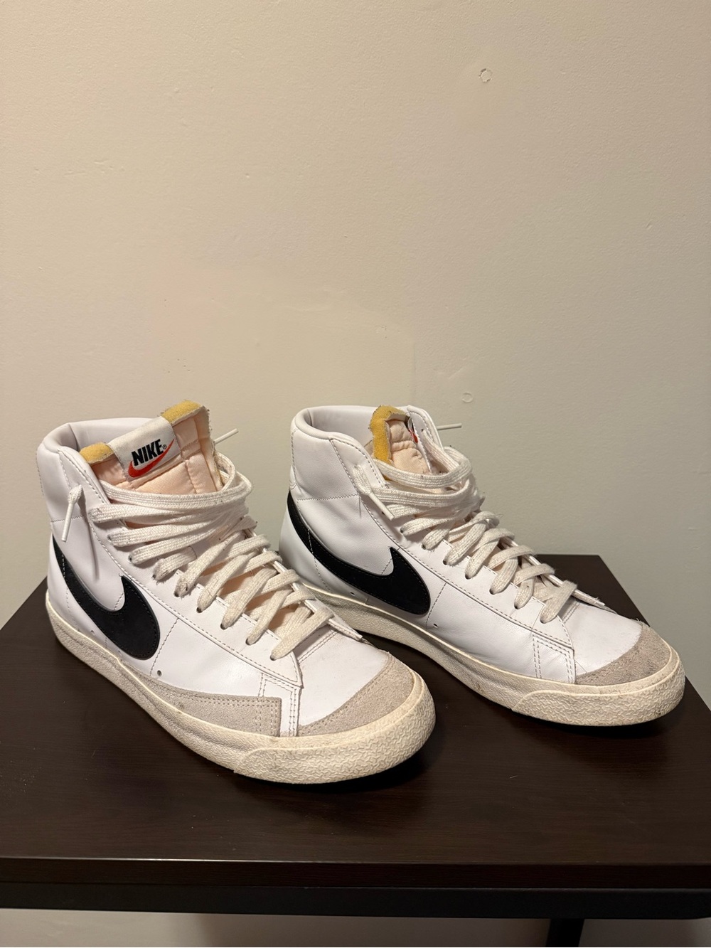 Nike Men’s White/Black High-Top Blazer Sneakers